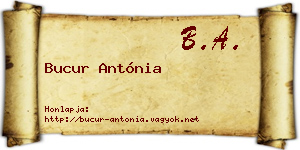 Bucur Antónia névjegykártya
